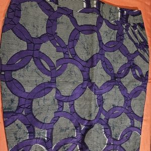 African print skirt